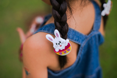Elásticos: Par Acrílico Coelhinhos