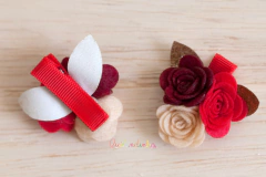 Laço forrado: Trio de flores - comprar online