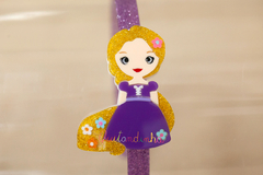 Tiara em acrílico: Princesa Rapunzel - Quitandinha Baby