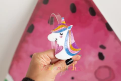 Tiara em acrílico: Unicórnio Love na internet