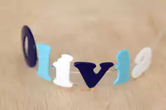 Tiara em acrílico (pronta entrega): Olívia - escolha a cor abaixo - Quitandinha Baby