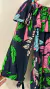 Blusa Azul com Estampa Rosa e Verde - Maria da Praia - comprar online