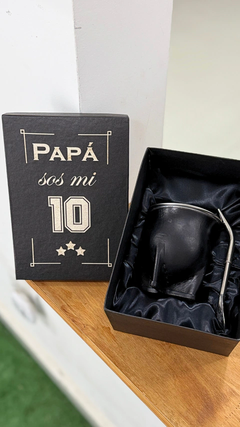 BOX PREMIUM CON MATE CAMIONERO CALABAZA PERSONALIZADO Y BOMBILLA DE ACERO - DÍA DEL PADRE