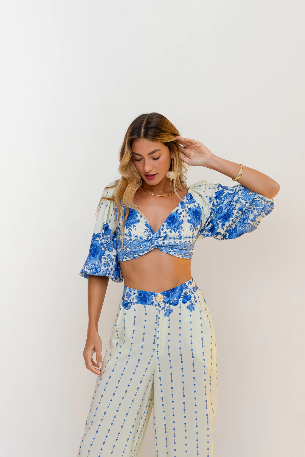 Cropped Multiformas Azulli - Viscose Premium.