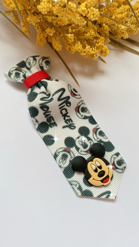 Gravata Branca Ratinho Feliz - 10 unidades