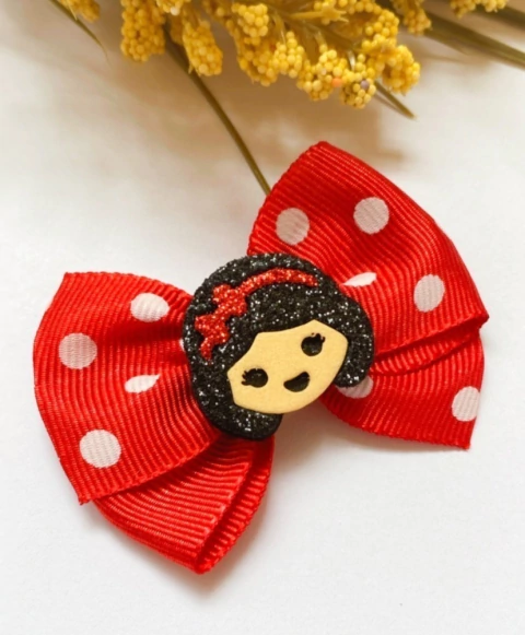 Laço G Princesa Poá Vermelho - 10 unidades