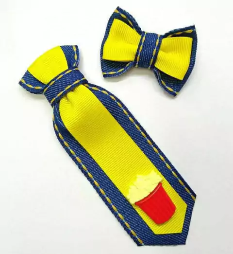 Conjunto Gravata e Laço Pipoca