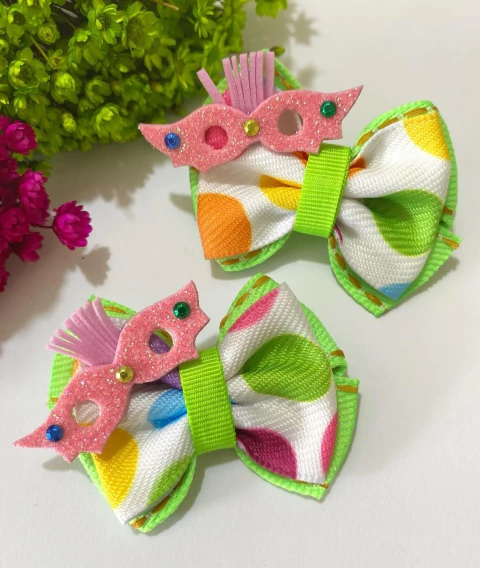 Par de Laço M Máscara Rosa - comprar online