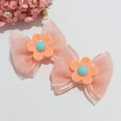 Par de Laço M Bella Salmão