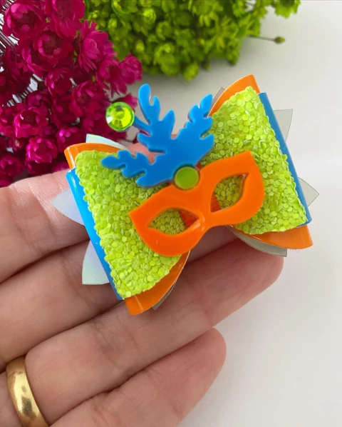 Laço G Festa Máscara Laranja - comprar online