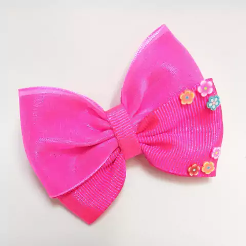 Laço G Pink mini flores