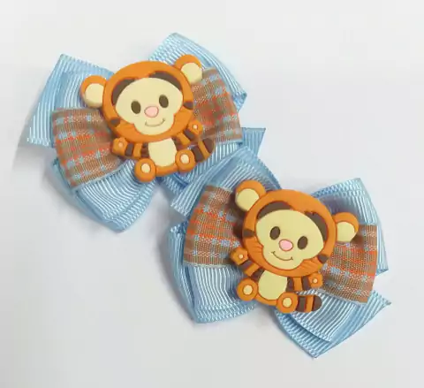 Laço M Tigre com Azul