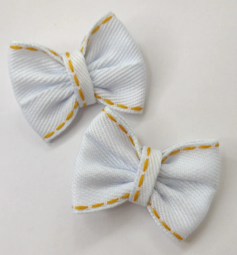 Par de Laço M Jeans Branco