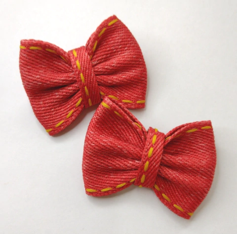 Laço M Jeans Vermelho