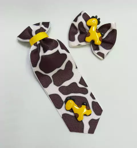 Conjunto Gravata e Laço M Girafa