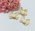 Trio de Lacinhos Off White e Dourado