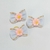 Trio de Lacinhos Jeans Branco e Flor