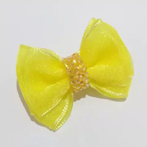 Laço G Organza Amarelo