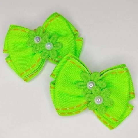 Par de Laço M Jeans Verde Neon