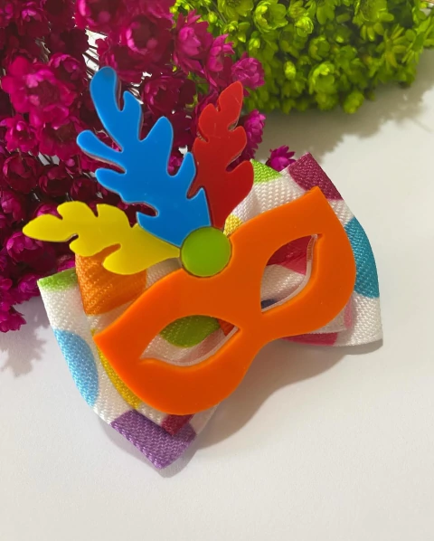 Laço G Máscara Laranja Luxo - comprar online