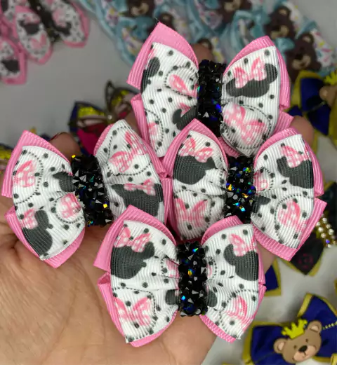 Par de Laço M Orelhinha Brilho