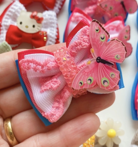 Laço Borboleta Luxo Rosa - comprar online