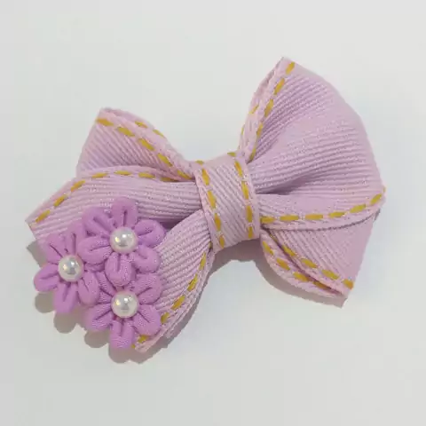 Laço G Lilás Flores