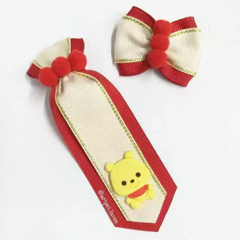 Conjunto Gravata e Laço Ursinho