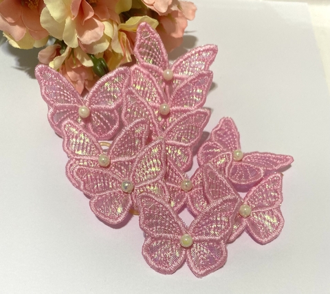 Par de Borboletas Rosa Claro
