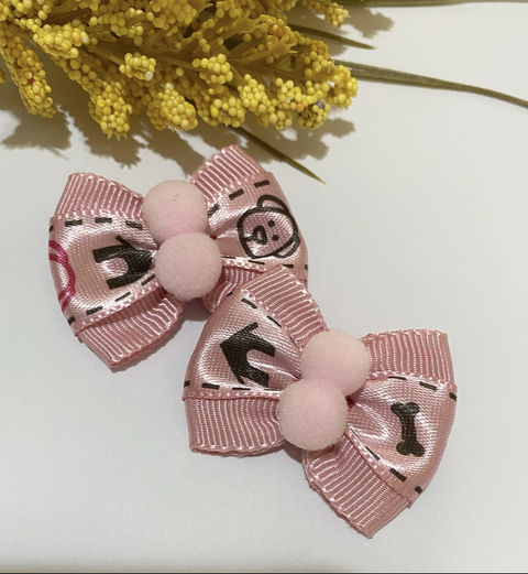 Laço M Rosa Doguinho - 10 unidades