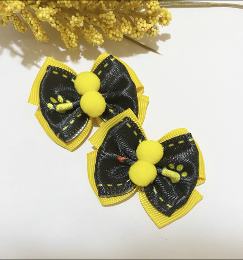 Laço M Preto Ossinho e Patinha - 10 unidades