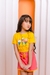 Cropped Alice Infantil - Sorvete Amarelo - comprar online