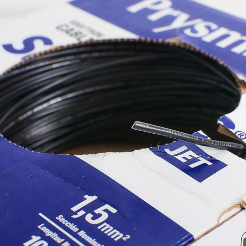 CABLE PIRASTIC 4 MM NEGRO por 50 metros