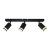 APLIQUE LOGY NEGRO PARA 3 DICROS LED GU10