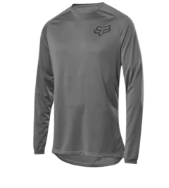 Camiseta interior de manga larga Fox Tecbase LS en color gris, ideal para actividades deportivas.