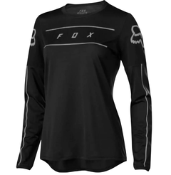 Jersey Fox Women's Flexair LS para motocross y BMX. Diseño ligero, transpirable y flexible para un ajuste perfecto y libertad de movimiento.