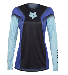 Camiseta técnica Fox Flexair Infinite para mujer en color negro, diseño ligero y transpirable ideal para motocross y enduro.