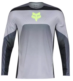 Camiseta Técnica Fox 360 Divider en color gris acero, de manga larga y tejido transpirable, ideal para motocross y enduro.