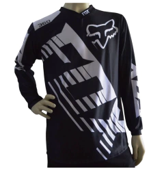 Camiseta FOX 360 motocross negra con diseño blanco