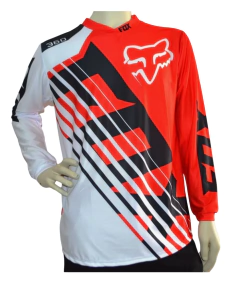 Camiseta FOX 360 motocross roja con blanco y negro