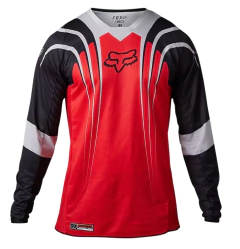 Camiseta Técnica Fox 180 GOAT Strafer en color rojo, de manga larga y tejido transpirable, ideal para motocross y enduro
