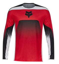 Camiseta Técnica Fox 360 Divider en color rojo, de manga larga y tejido transpirable, ideal para motocross y enduro.