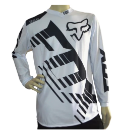 Camiseta FOX 360 motocross blanca con detalles negros