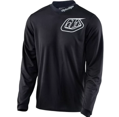 Jersey Troy Lee Designs de motocross y BMX en color negro con logo blanco en el pecho y cuello.

