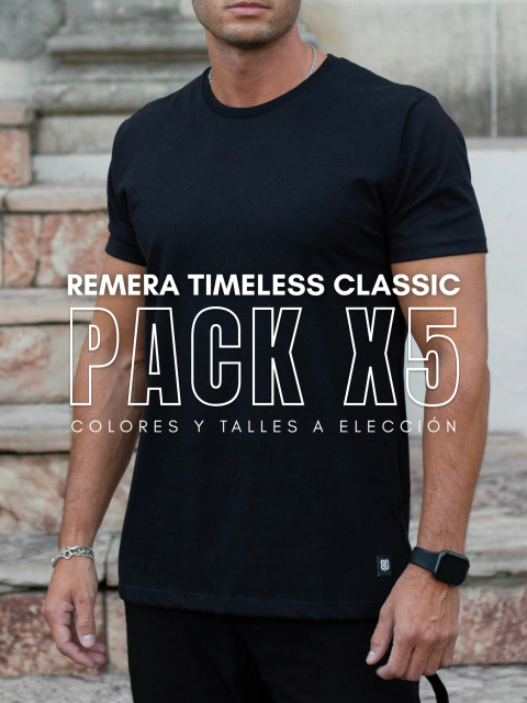 PACK X5 REMERAS TIMELESS CLASSIC - comprar online