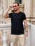 REMERA TIMELESS FITTED CUELLO REDONDO NEGRA - comprar online