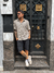 CAMISA DE HILO ARUBA BEIGE Y NEGRA - comprar online