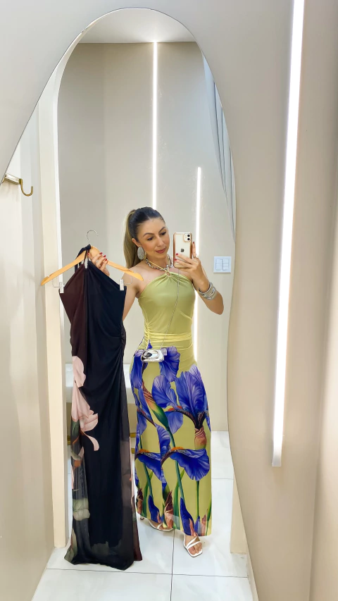 Vestido midi tule Bela