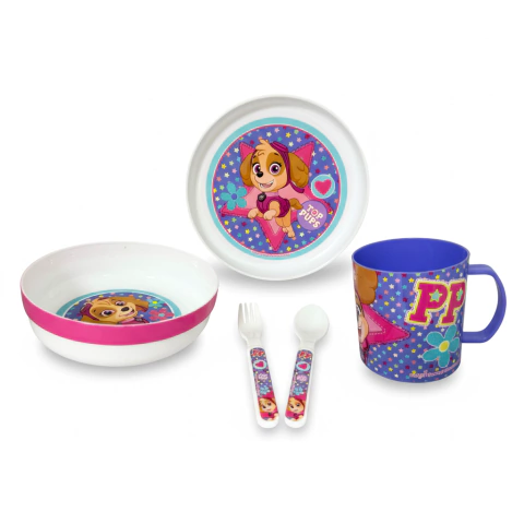 Set Vajilleria 5 Piezas Paw Patrol Niña