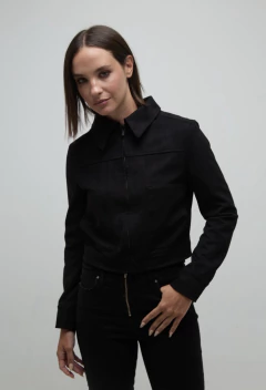 Campera gamuza Cindy negra